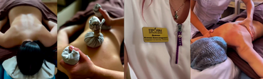 Массаж тёплыми травяными мешочками «Термофит»